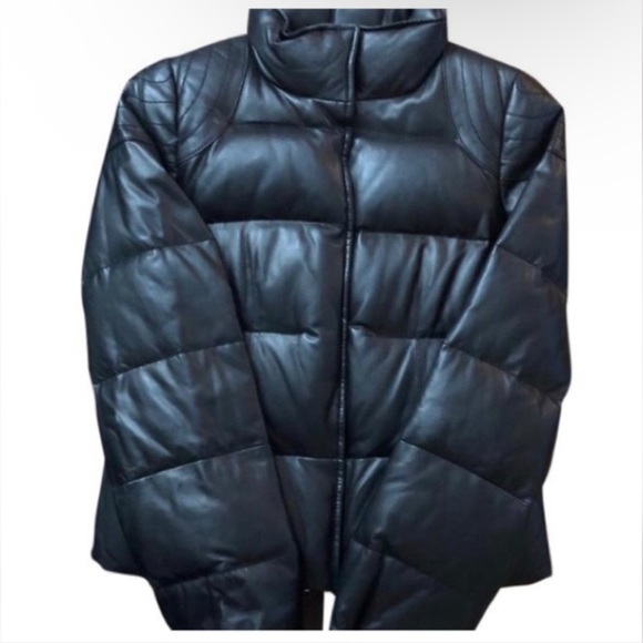 Ronny Kobo genuine leather down puffer jacket - Picture 4 of 6